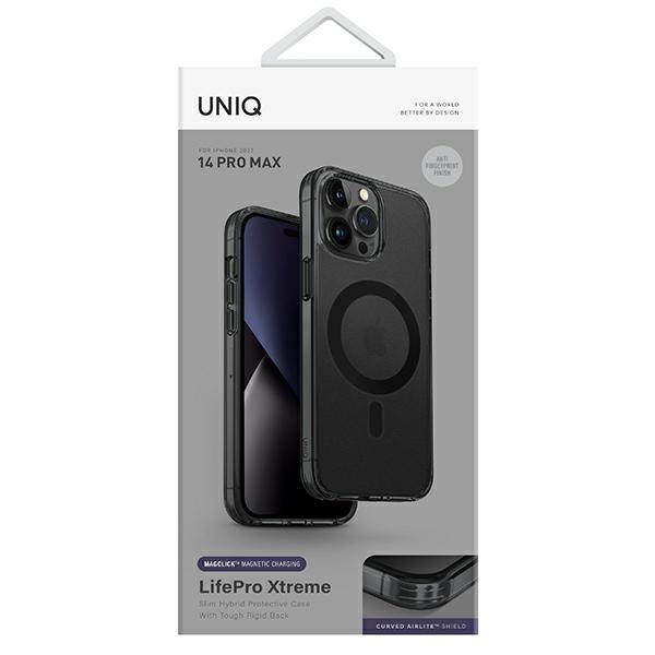 Uniq Etui Lifepro Xtreme Iphone 14 Promax 6,7 Magclick Charging Czarny/Smoke Frost