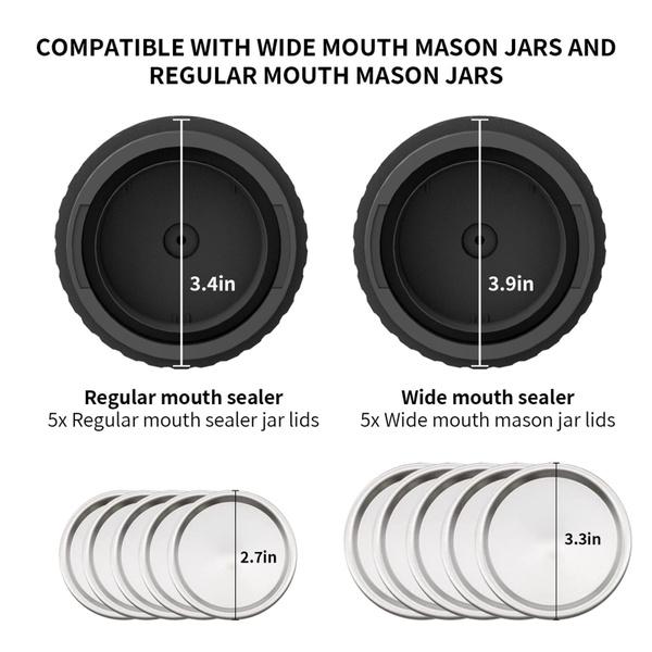 Elektrische Mason Jar Vacuüm Sealer Kit Draadloze Automatische