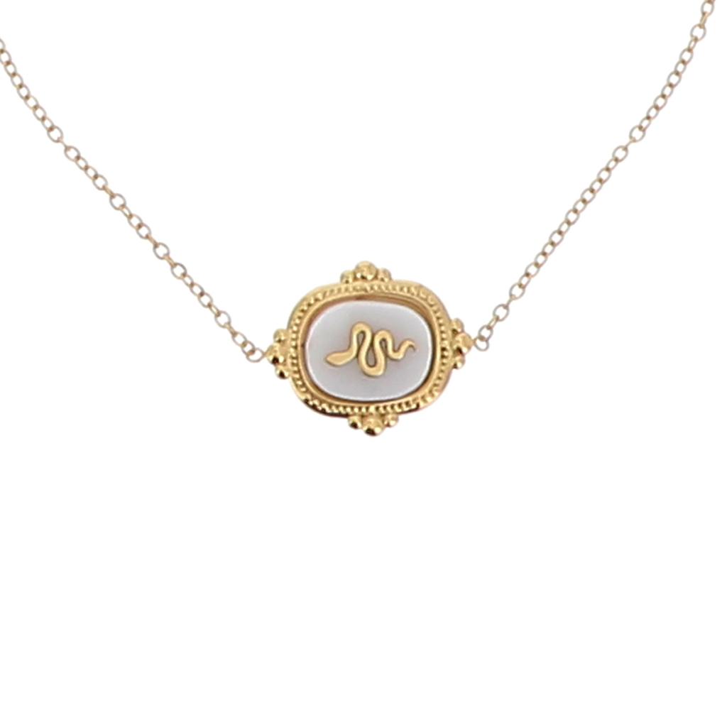 Les Trésors De Lily [R4499] - Bracelet créateur Acier 'Cléopatra' blanc doré - 15x13 (serpent)