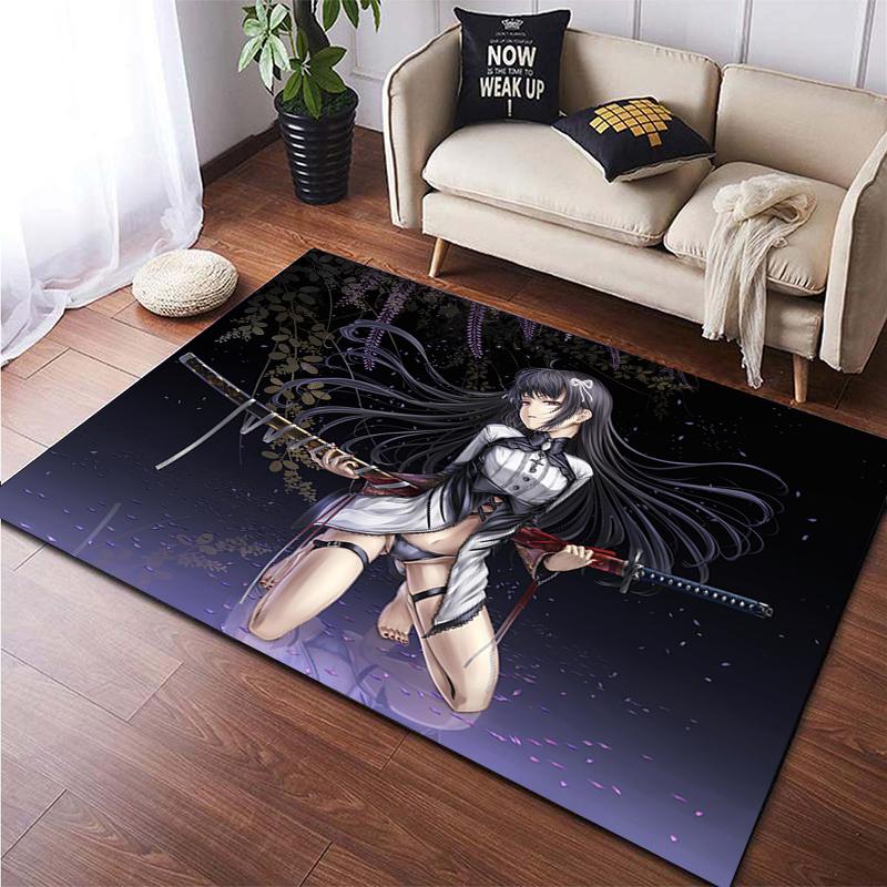 Sexy Anime Girl Print Creative Pattern Non Slip Carpet Bikini Beach Mat Yoga Mat Home Bedroom Decoration Camping Mat