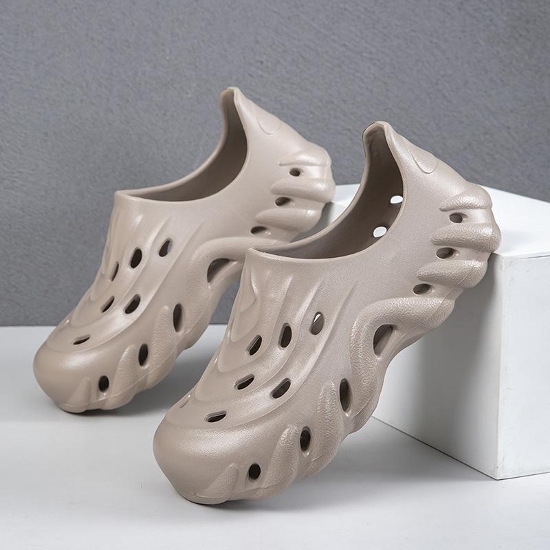 Hole Shoes Water Ripple Men's EVA Sandals Summer Wear Casual Creek Non-slip Beach Cool Slippers Men