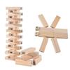 54Pcs Wooden Tower Toy Set Stacker Board Building Blocks Educational Kids Gifts
