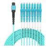 EB-LINK OM3 MPO-LC 8-Core Multimode Fiber Optic Patch Cable, 50m