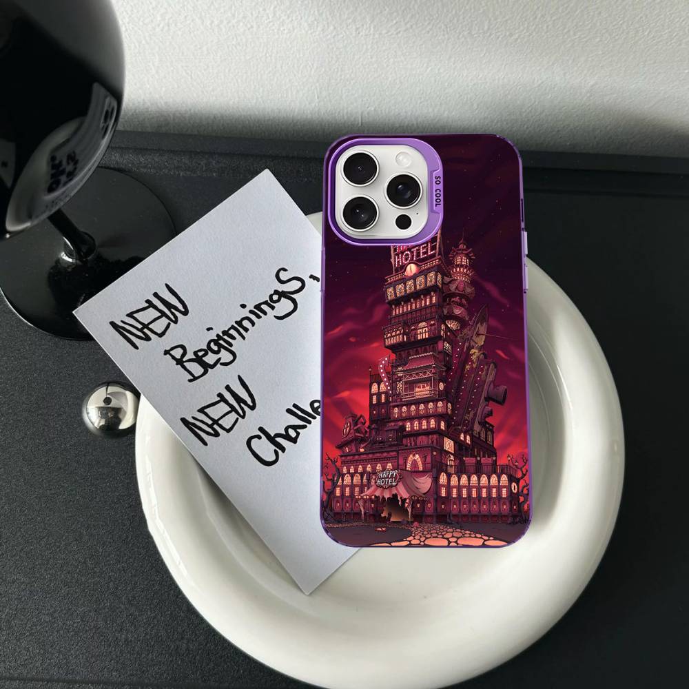 H-Haz-bins Hotels Bunte Handyhülle Für iPhone 17 16 15 14 13 12 11 Pro Max Plus Mattes Cover