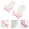 1 Pair Women Girls Lovely Hair Clip Rabbit Bunny Lop Ears Hairpin with Bowknot