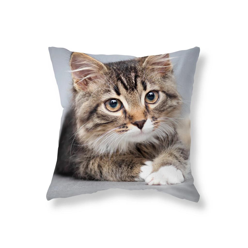Cute Funny Black Cat Sofa Car Decoration Office Game Chair Cushion Cover Room Home Pillowcase