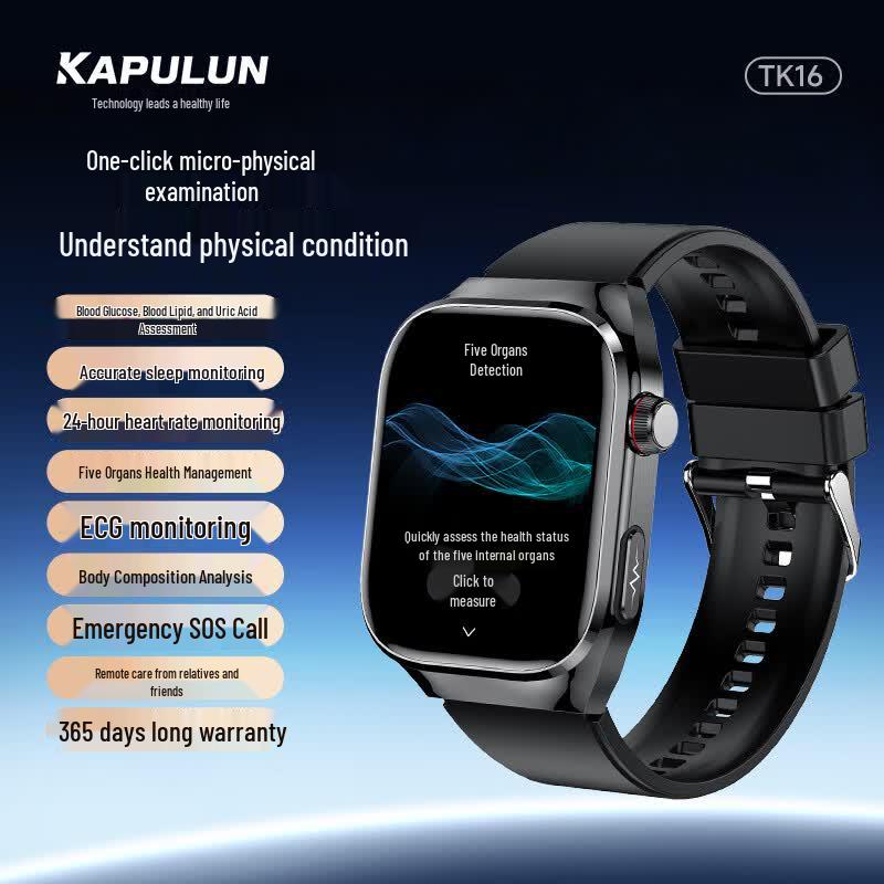 Kaplen Non-Invasive Smart Health Watch with Bluetooth Calling (CN version)