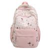 Cute Dachshund Dog Cartoon Printed Student Backpack With Pendant School For