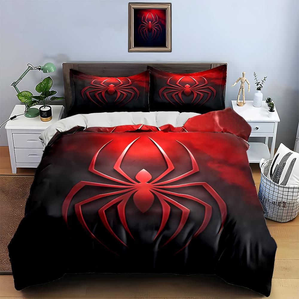 Red spider emblem Bedding Duvet cover sets Duvet covers Pillowcases gifts (1 * Duvet Cover 2 * Pillowcases, without duvet insert)