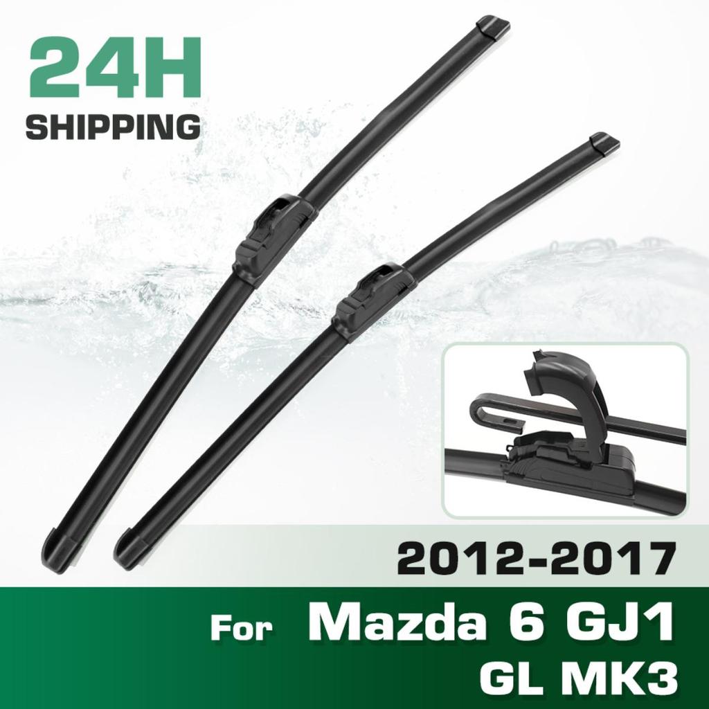 For Mazda 6 GJ1 GL MK3 2012-2017 2013 2014 2015 2016 Wiper Front Wiper Blades Windshield Windscreen Window Brush 24"+18