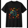 Neon Chameleon In Autumn Reptile Mens T-Shirt Black 100% Cotton Snake Printed