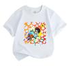 Kids Boys Girls Crew Neck Short Sleeve 100% Cotton T-Shirt, Cool Cartoon Boy Break Dance Printed Soft Breathable Casual Tees for Children Daily Wear S