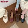 Fashion Soft Footwear Round Toe Women Ballet Flats Shoes Casual Female Shallow Fashion Buckle Strap Ladies Mary Janes Flats Shoes new