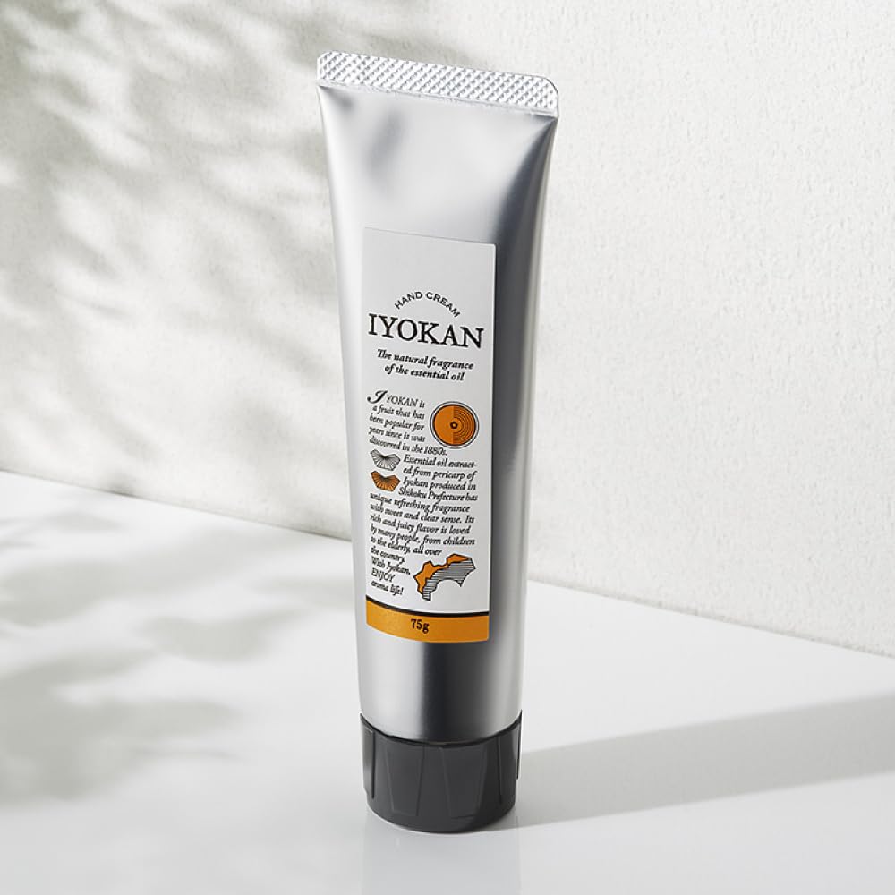 Daily Aroma Iyokan Hand Cream from Ehime and Kagawa Made in Hand A great gift (75g) Prefectures, Japan. Moisturizing, Citrus-Flavored Care. idea.