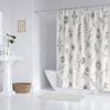 1PC Floral Pattern Printed Shower Curtain, Waterproof, with 12 Hooks, Bathroom Showers, Bathtub, Fashionable Home Use