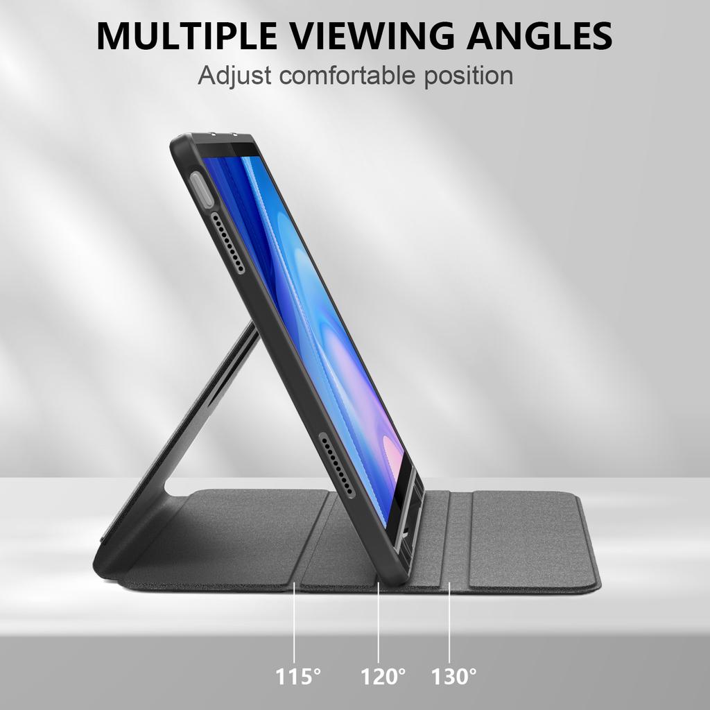 For Lenovo Tab P12 TB371FC Case Leather+Acrylic+TPU Stand Tablet Cover with Auto Wake/Sleep