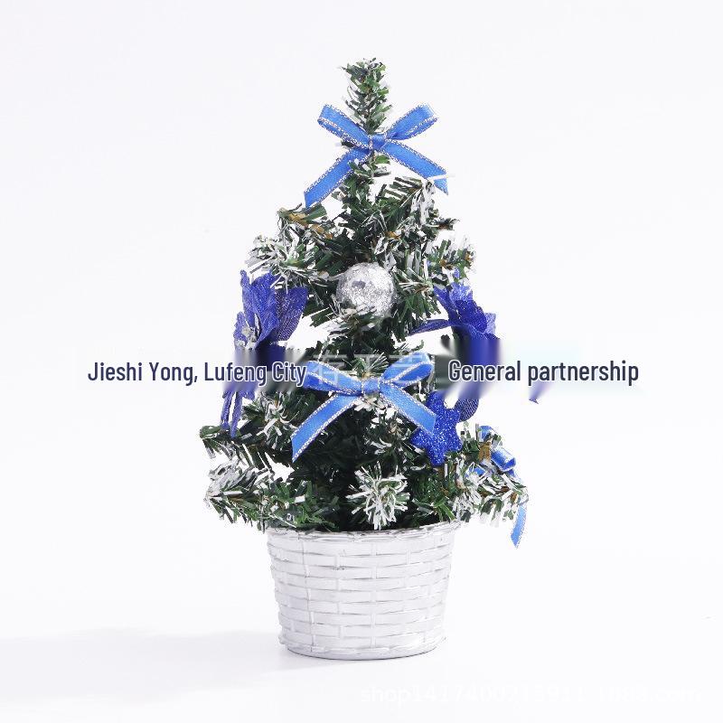 Festive Mini Artificial Christmas Tree Ornaments - 20CM Tabletop Family Gifts