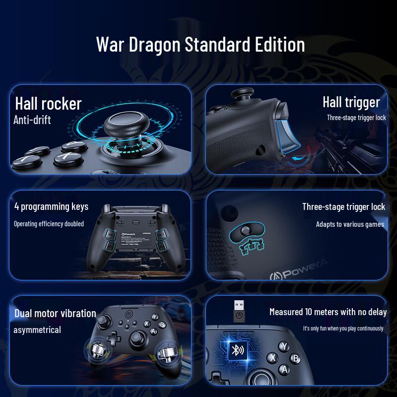PowerA War Dragon Wireless Gaming Controller with Hall Effect Joysticks