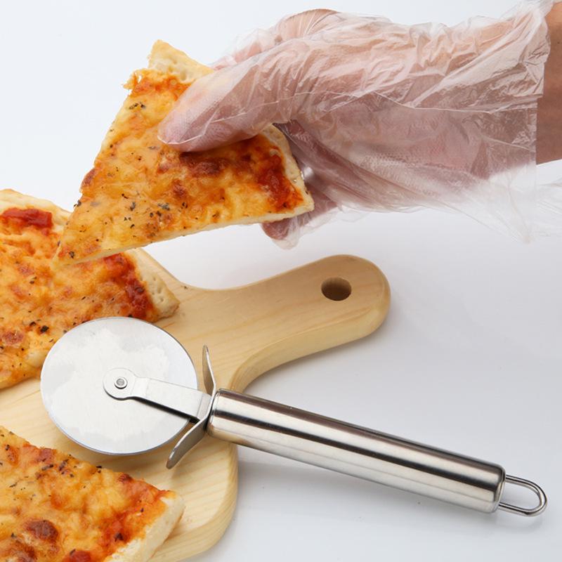 Stainless Steel Single-Wheel Pizza and Cake Cutter Utensil
