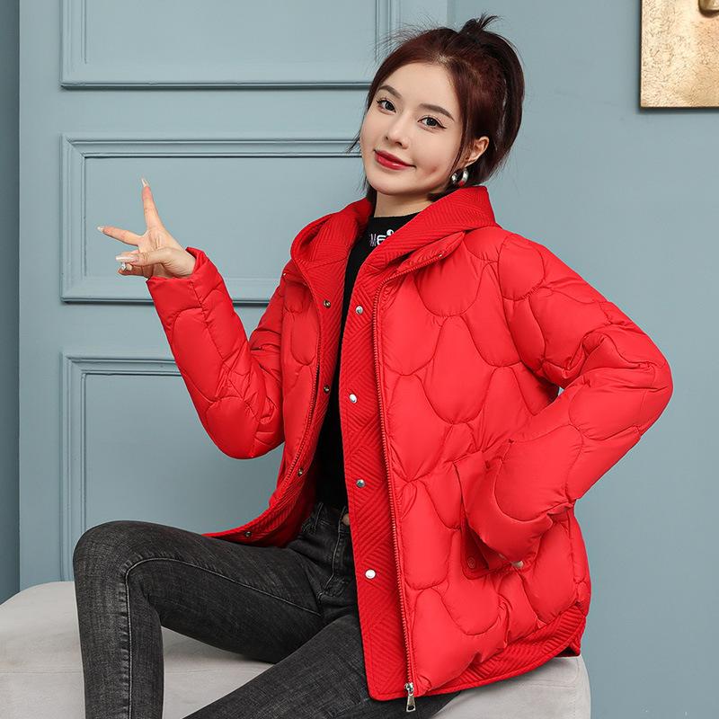 Cotton Jacket, Women's, Korean Version, Hooded, Thick and Warm, Bread Jacket, Down Cotton Jacket, Outerwear