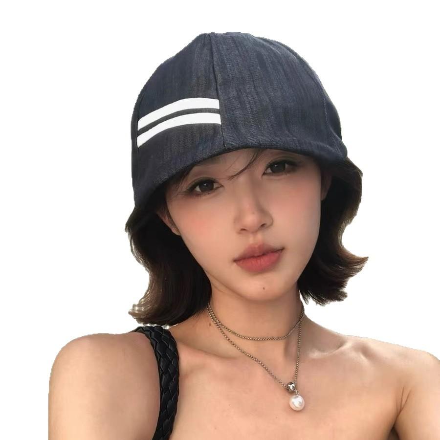 Japanese Retro Literary Cowboy Sailor Forward Hat Women'S Spring And Summer Casual Striped Beret Showing Face Little Navy Hat