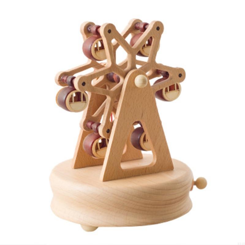 KX4B Romantic Rotating Wooden Music Box Handcraft Collection Home Decorations Christmas Valentine s Day Birthday Gifts China Mainland