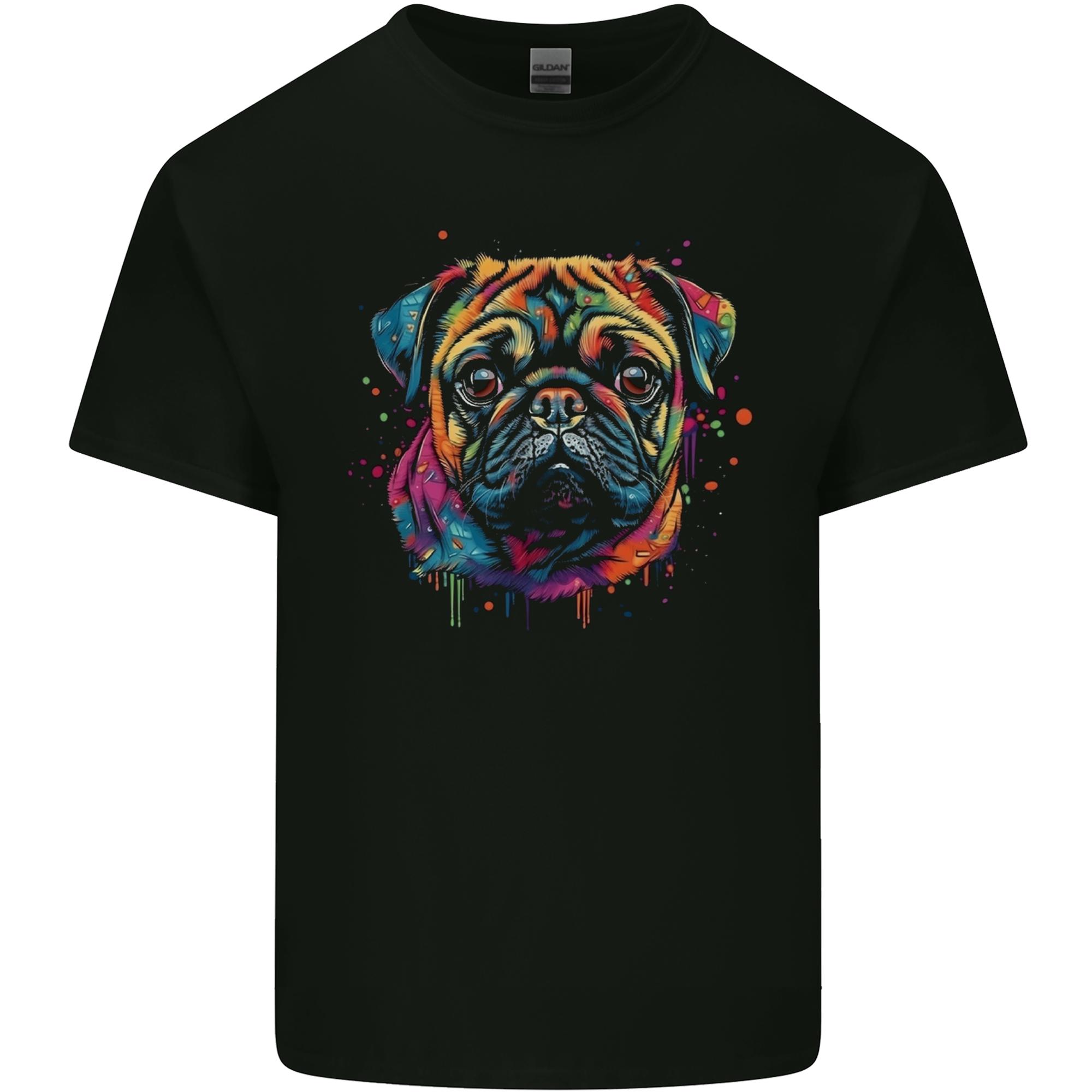 A Colourful Pug Dog Unisexs Light Cotton TShirt S