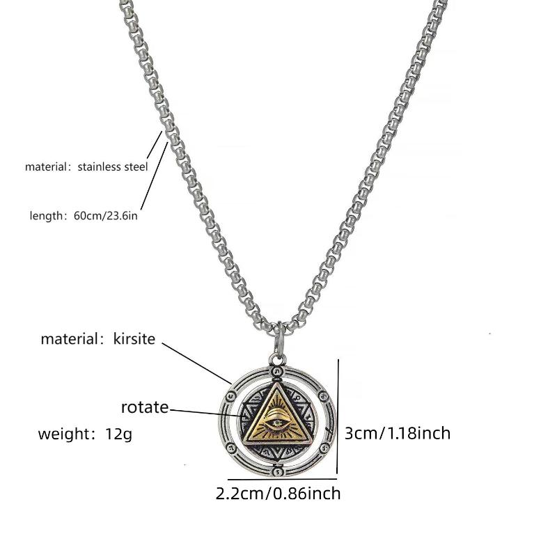 Exquisite Altes Ägyptisches Götterauge Horus Halskette Dreieckiges Auge Anhänger Schmuck Geeignet Für Männer Und Frauen Schmuck