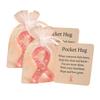 Pink Pocket Hug Token Breast Cancer Awareness Keepsake Transparent Prayer Token with Pink Ribbon Emotional Support Gift for Loved Ones