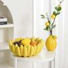 Creative Ceramic Fruit Plate High-End Dining Table Snack Dish Living Room Decorative Ornament for Coffee Table