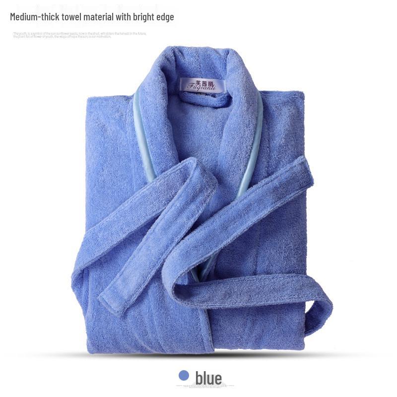 Cotton Unisex Bathrobe - Warm Yukata Style for Couples, Plus Size, Ideal for Hotels