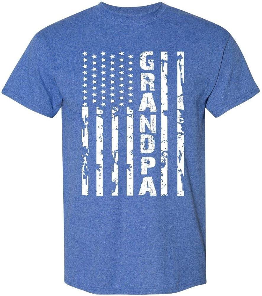 Grandpa Vintage American Flag Men#039;s TShirt Unisex T-Shirt L