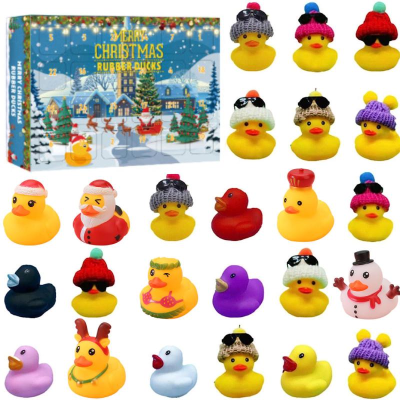 Delightful Festive Rubber Duck Blind Box For Kids Stress Relief Fun Advent Calendar Gift