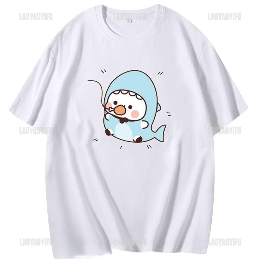 Tricou Kawaii Bubu Dudu pentru fată Tricou cu urs panda din desene animate Îmbrăcăminte unisex Tricou casual de vară Tricou Tricot Femeie Topuri din bumbac Unisex