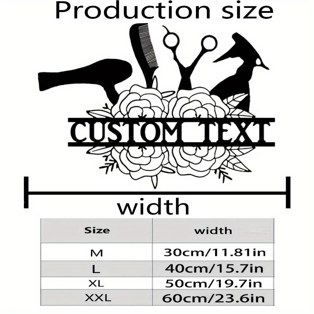 Customizable Cartoon Style Hollow Cut Metal Wall Art Matte Finish for Hair Salon Entrance Reusable Pre-Pasted