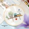 Nordic DIY Embroidery Kit: Beginner's Fresh Floral Fabric Art Set