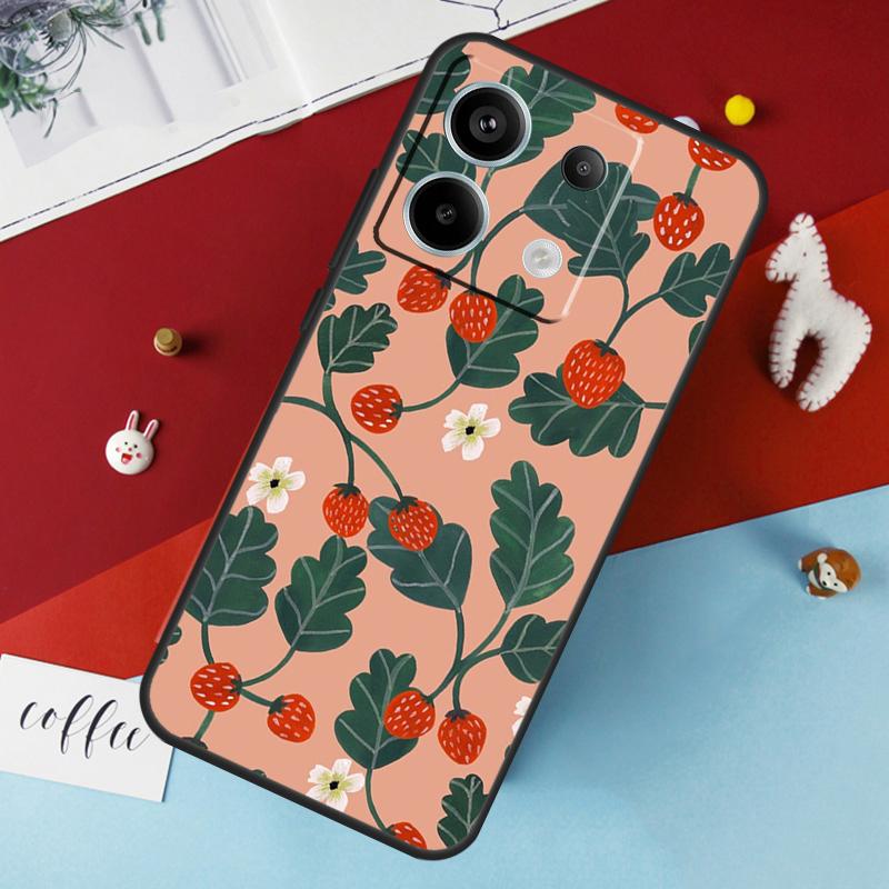 Cute Strawberry Case For Xiaomi Redmi Note 14 12 11 10 13 Pro 15 Pro Plus Redmi 15 14C 10C 12C 13C 15C Cover