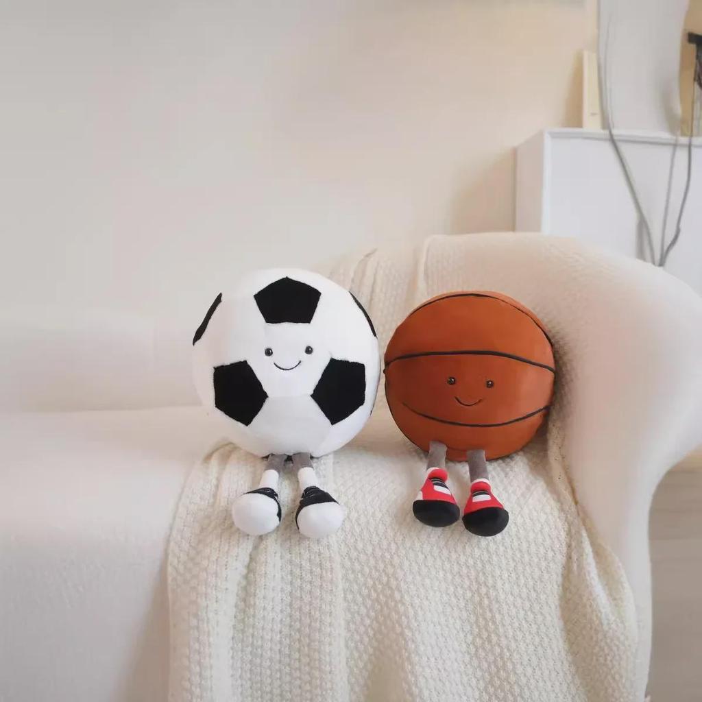 Jellycat Plüschtier mit Fußball- und Basketballmotiv – süßes Weihnachtsgeschenk, Internet-Promi-Puppe