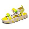 Summer Trendy Letter Printed Sandals for Men Women Yellow Platform Shoes Men Outdoor Non-slip Beach Sandals Men Sandalias Hombre