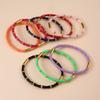 Stylish Colorful Bamboo Joint Bangle Gold Stainless Steel Enamel Resin Bracelet Non-Fading Simple Stainless Steel Bangle Trendy