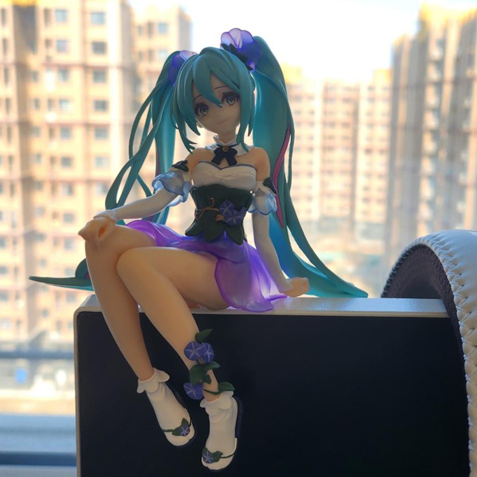 New Hatsune Miku Anime Figure Toys Flower Fairy MIKU 3 Kinds Kawaii Cartoon PVC Action Figurine Model Dolls Birthdays Gifts Kids