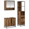 Bathroom Furniture Set with Drawers 3 Pcs Reclaimed Wood Look Wood Based Material