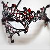 Halloween Costume Party Dress Princess Mask Venice Metal Rhinestone Half  Face Mask