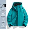 Camel Unisex 3-in-1 Mountaineering Jacket: Graphene-Lined, Windproof, Waterproof, and Warm, New Style, Two-Piece Set.