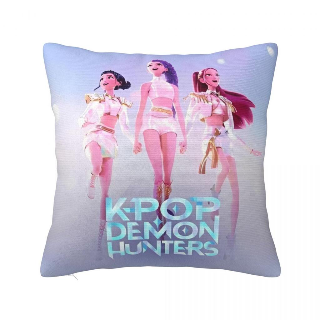Kpop Demon Hunters Huntrix Printed Pillowcase Cushion Cover Pillow Covers Warm Home Decoration Square Multiple Sizes