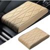 Car Center Console Armrest Cover, Leather Vehicle Middle Armrest Protection Pillow, Comfortable Auto Arm Rest Box Cushion Mat, Universal for SUV