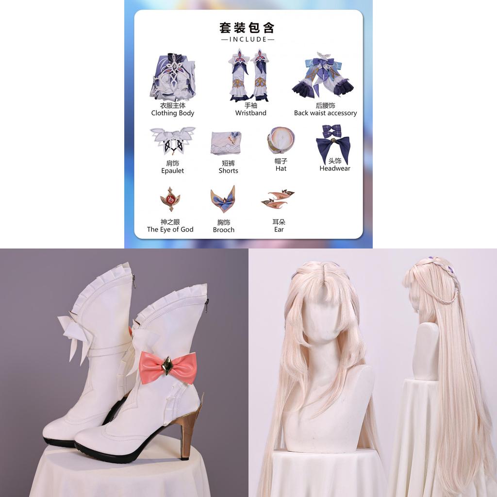 Genshin Impact Cosplay Dress Set With Accessories For Game Fans