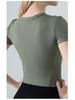 Spring Summer Women's Quick-Dry Short Sleeve Round Neck Yoga & Fitness Top