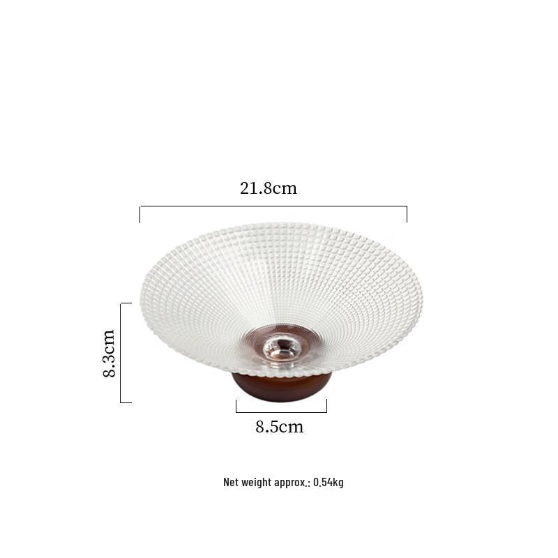 New Chinese Style Light Luxury Glass Fruit Bowl