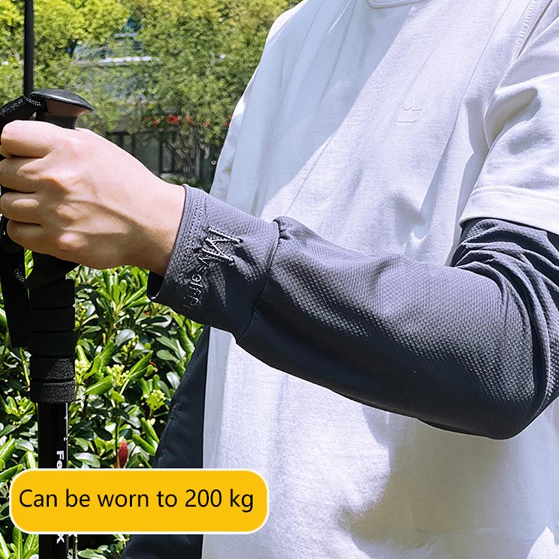 

Ice Silk Sleeves Women Summer Sun Protection Men Fishing Cycling Breathable Two-Finger Non-Slip Gloves Arm Warmer Driving Sleeve чёрный